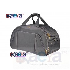 OkaeYa 2 Wheel Cabin Size Travel Duffle With Trolley (grey)